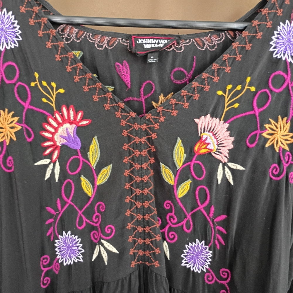 Comfortable Johnny Was Worshop Embroidered Dress XL - Picture 7 of 9
